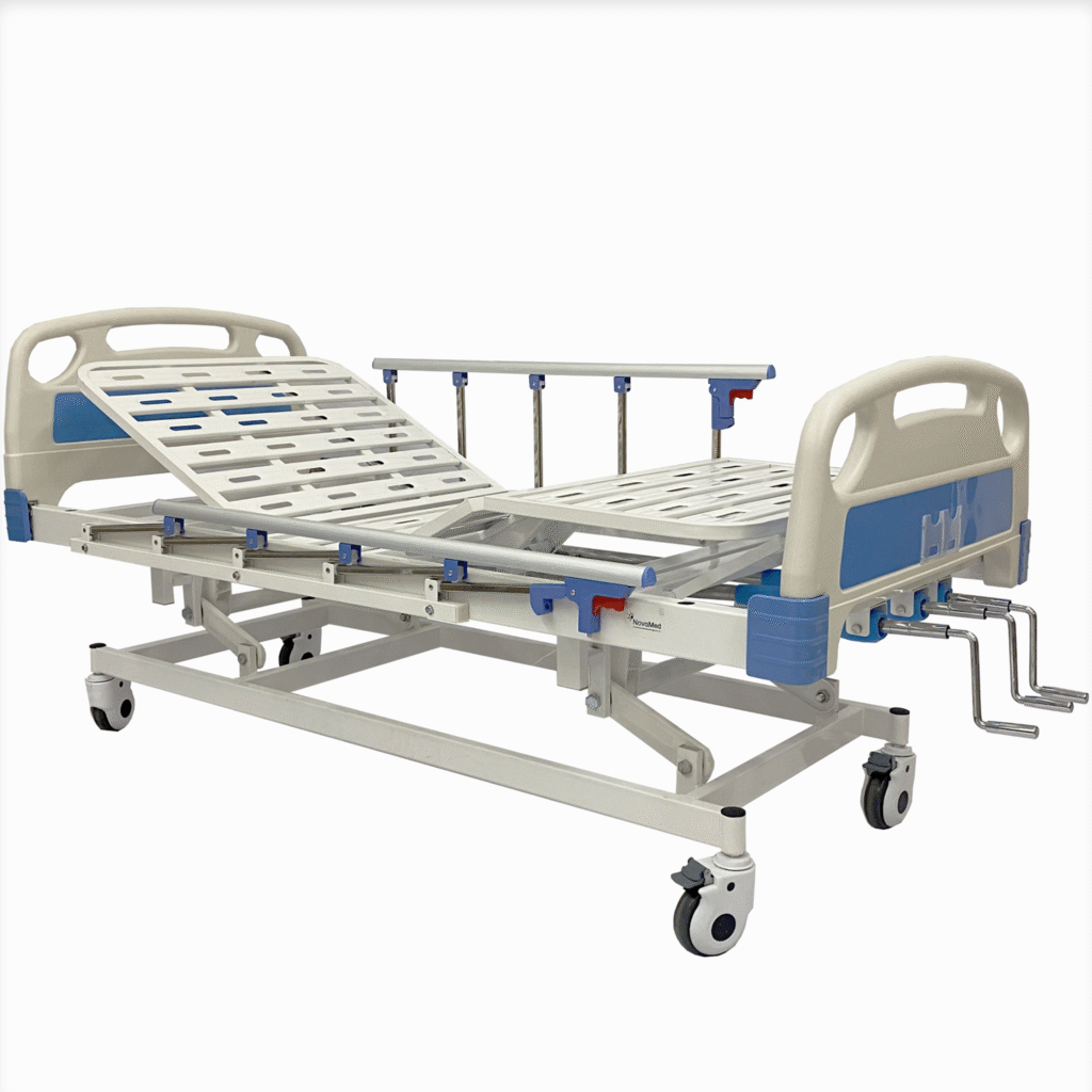 Three-functional-manual-ICU-bed