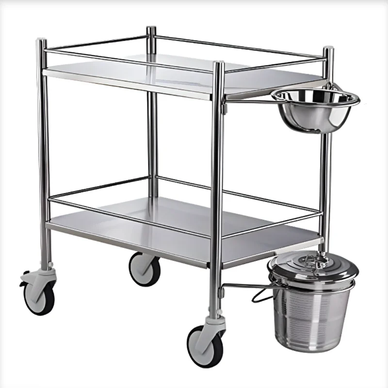 Dressing-Trolley-With-Bowl-Bucket