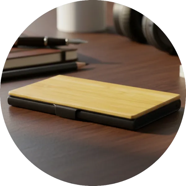 Bamboo Card Holder