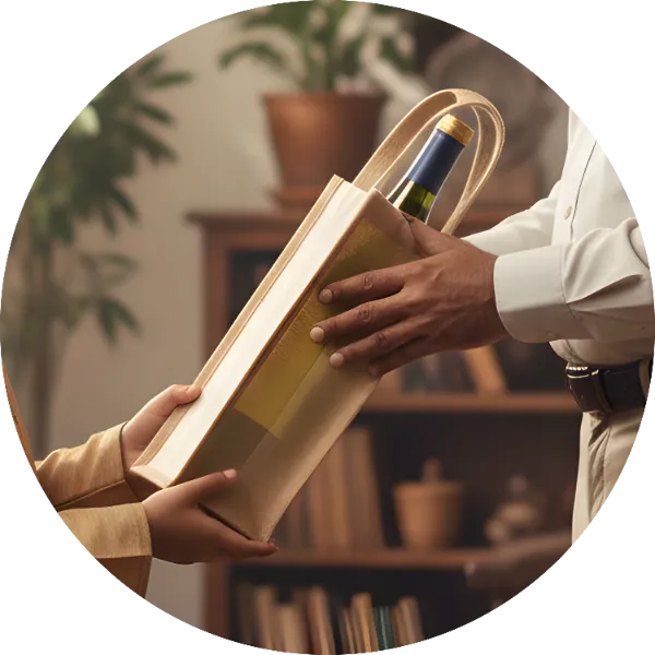 Canvas wine Bag
