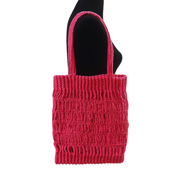 Jute Hand knitted knot Tote Bag