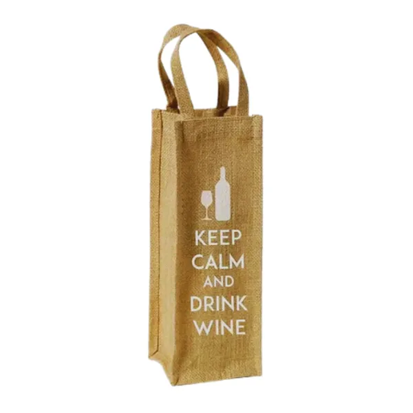 Jute Wine Bags One Bottle