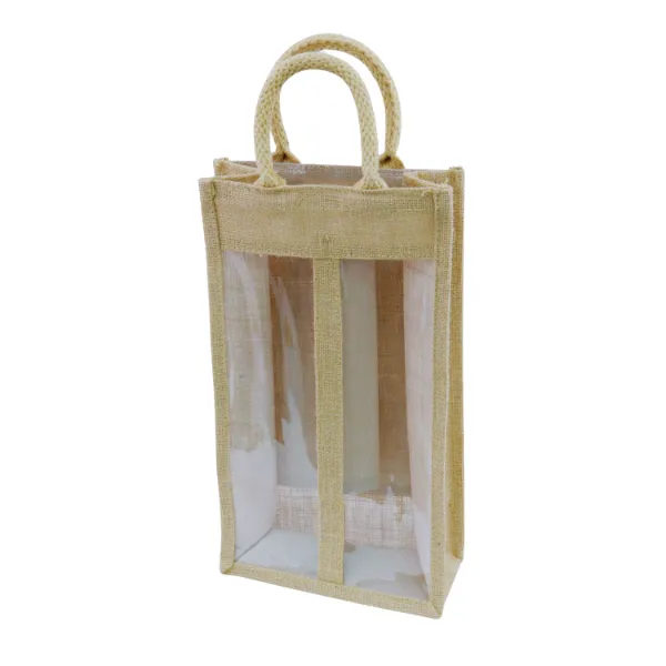 Jute Wine Bags Two Bottle