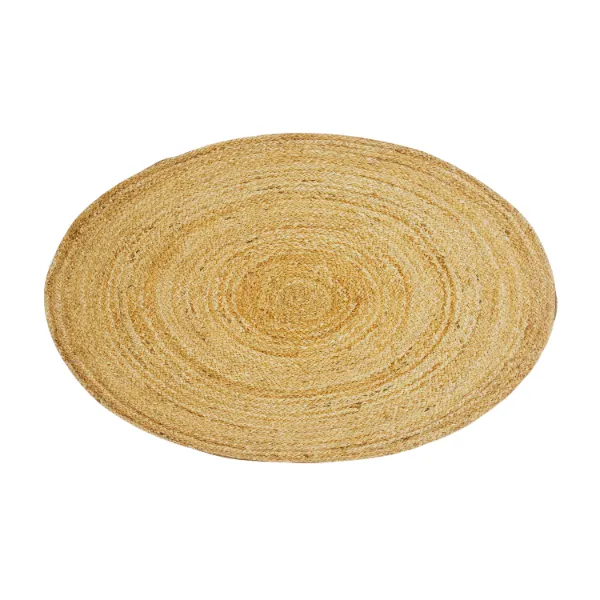 Round Jute Rug Hand Stitched